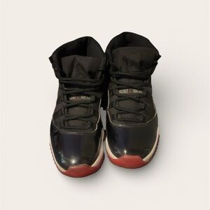 Nike Black and Red High-Top Sneakers Jordan Breds preowned